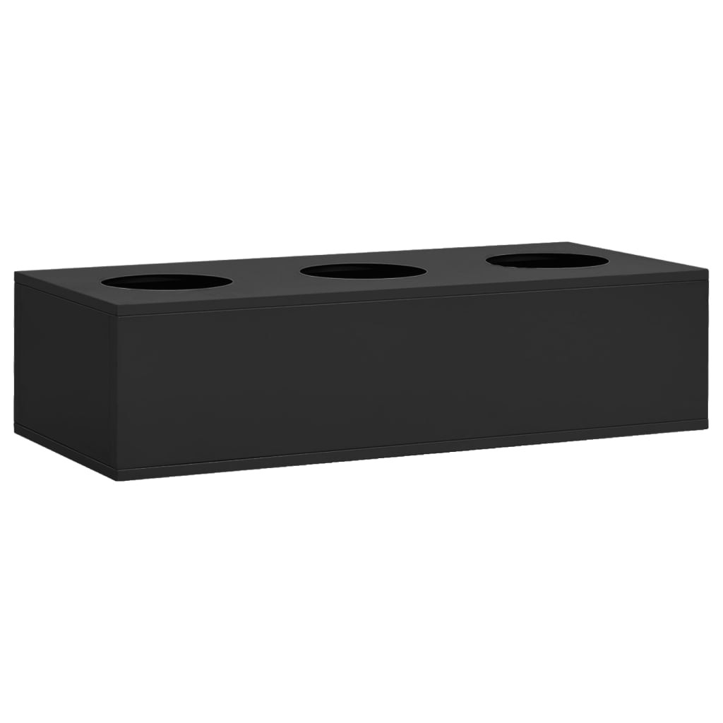 vidaXL Office Cabinet with Planter Box Anthracite 90x40x125 cm Steel