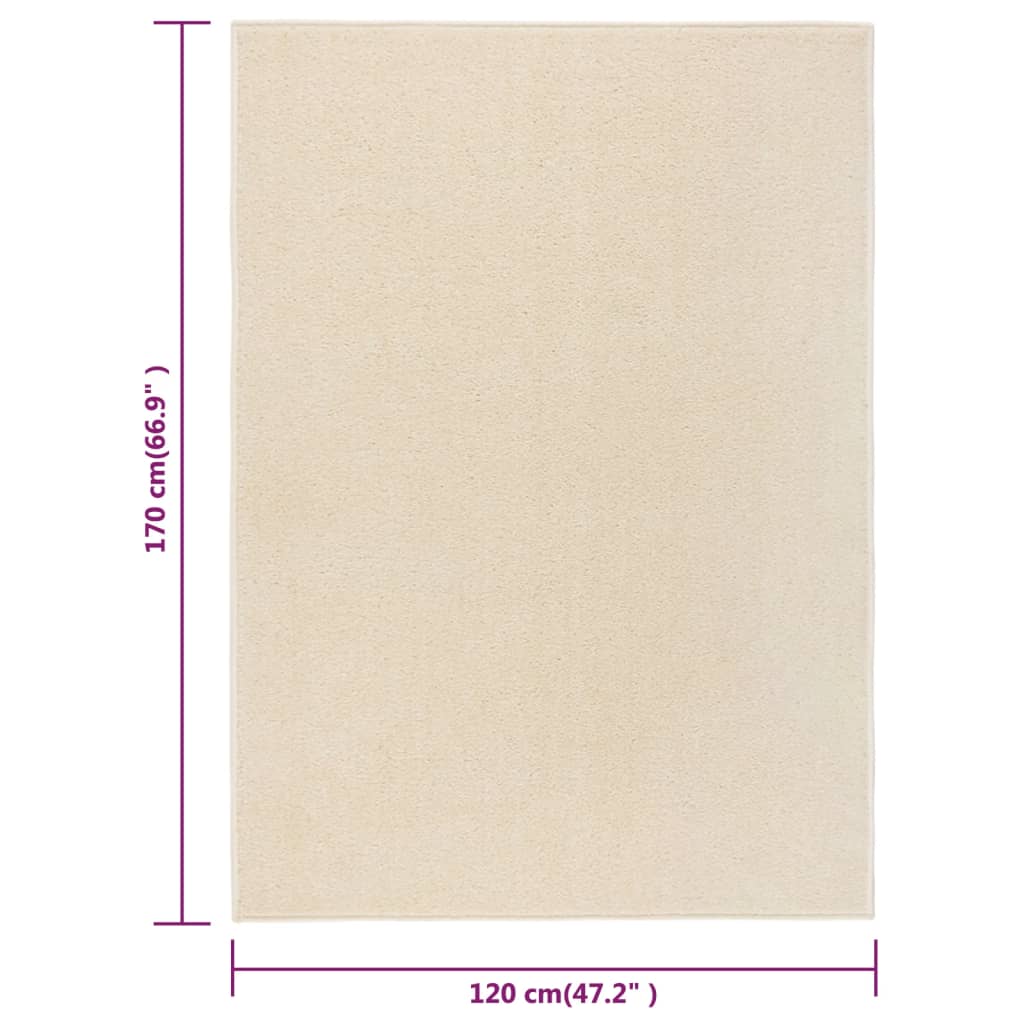 vidaXL Rug Short Pile 120x170 cm Cream