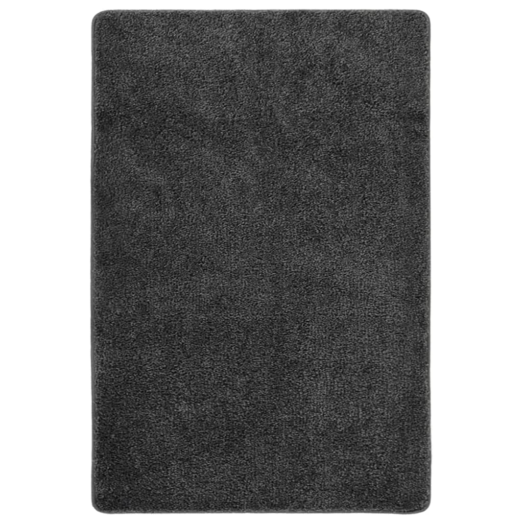 Shaggy Rug Dark Grey 140x200 cm Anti Slip