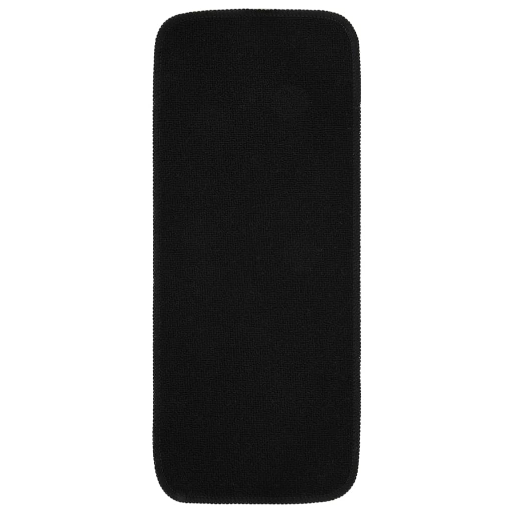 Stair Mat | Set of 15 | Black | Polypropylene | 60x25 cm | Stair Mat