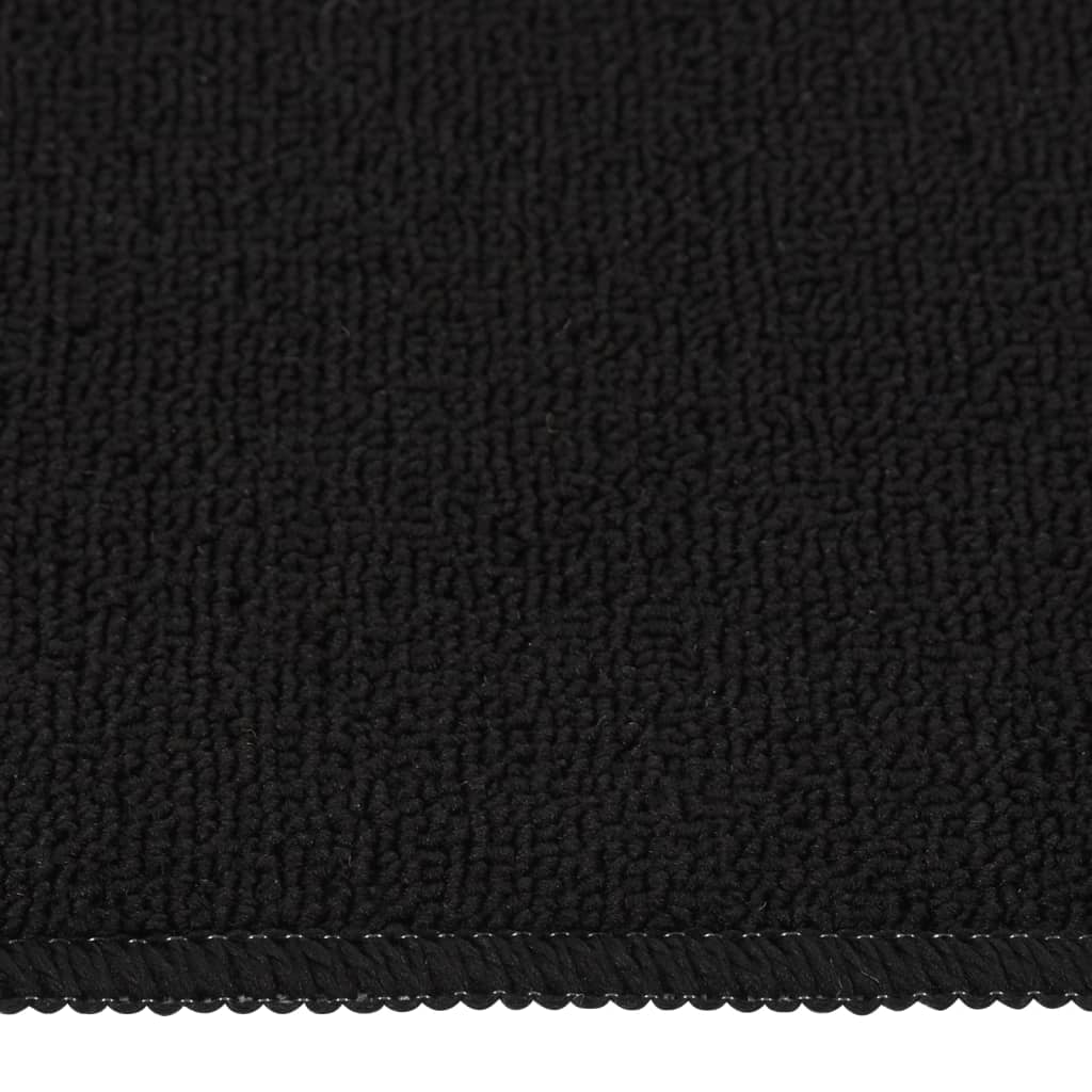Stair Mat | Set of 15 | Black | Polypropylene | 60x25 cm | Stair Mat