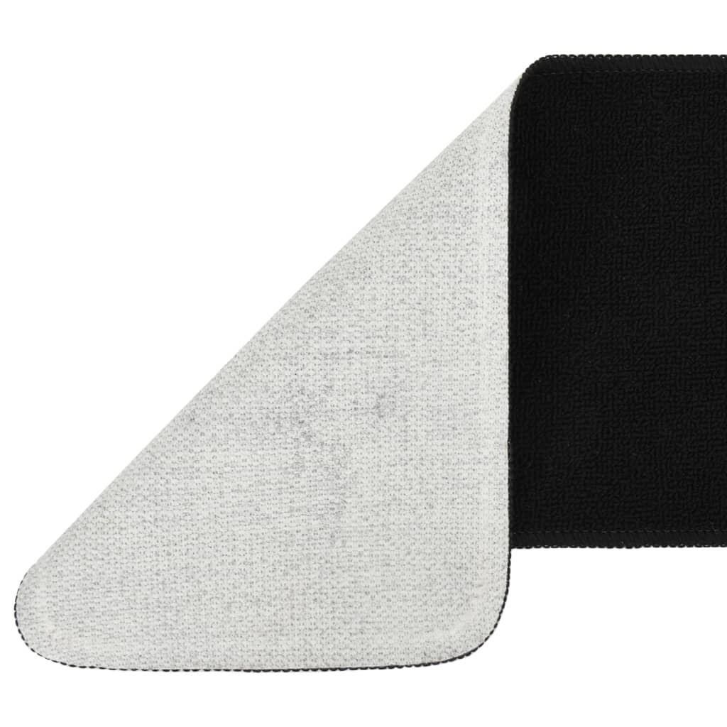 Stair Mat | Set of 15 | Black | 100% Polypropylene | 20 x 75 cm