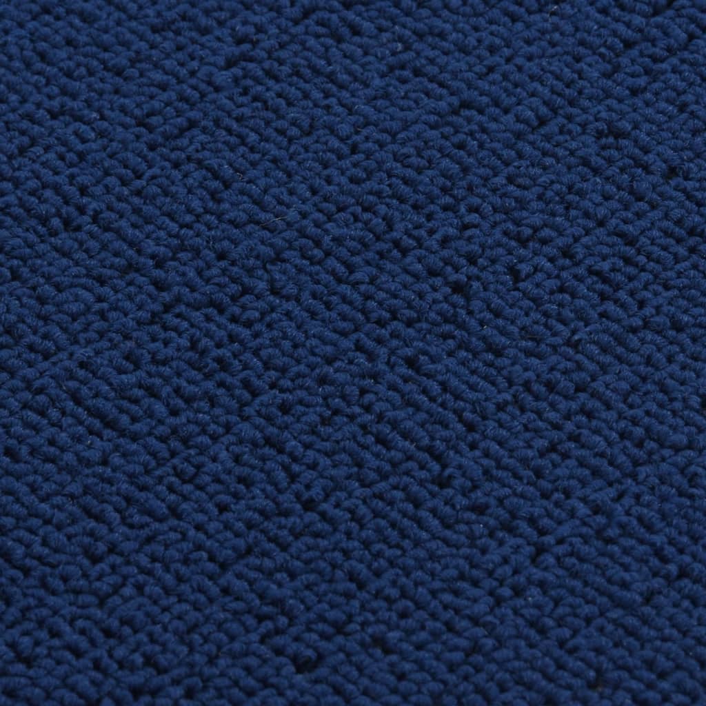 Anti Slip Stair Mats 15 pcs 75x20 cm Navy Blue Rectangular