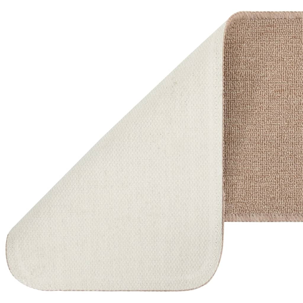 Anti Slip Stair Mats 15 pcs 75x20 cm Beige Rectangular