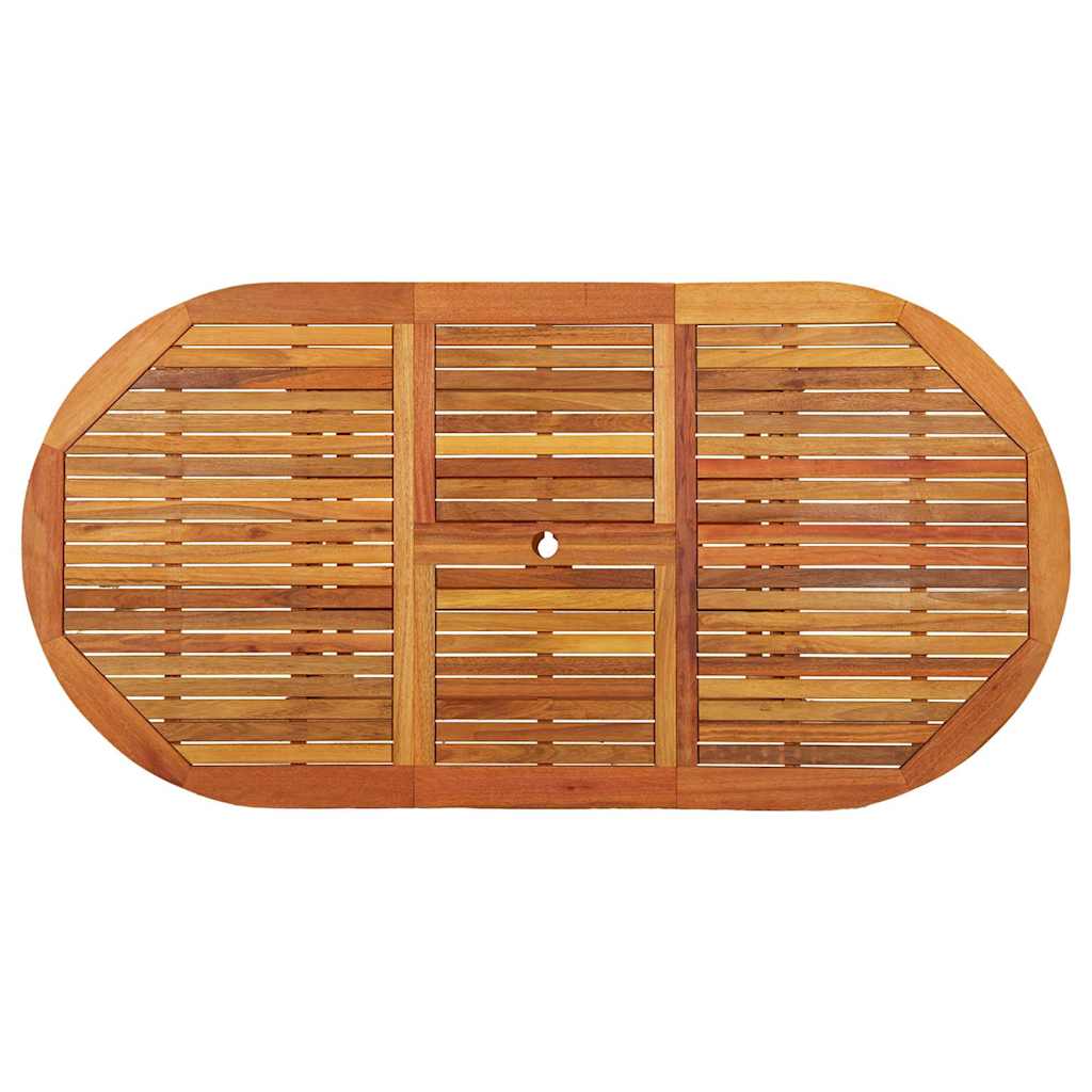 316068 vidaXL Garden Table 200x100x75 cm Solid Wood Eucalyptus