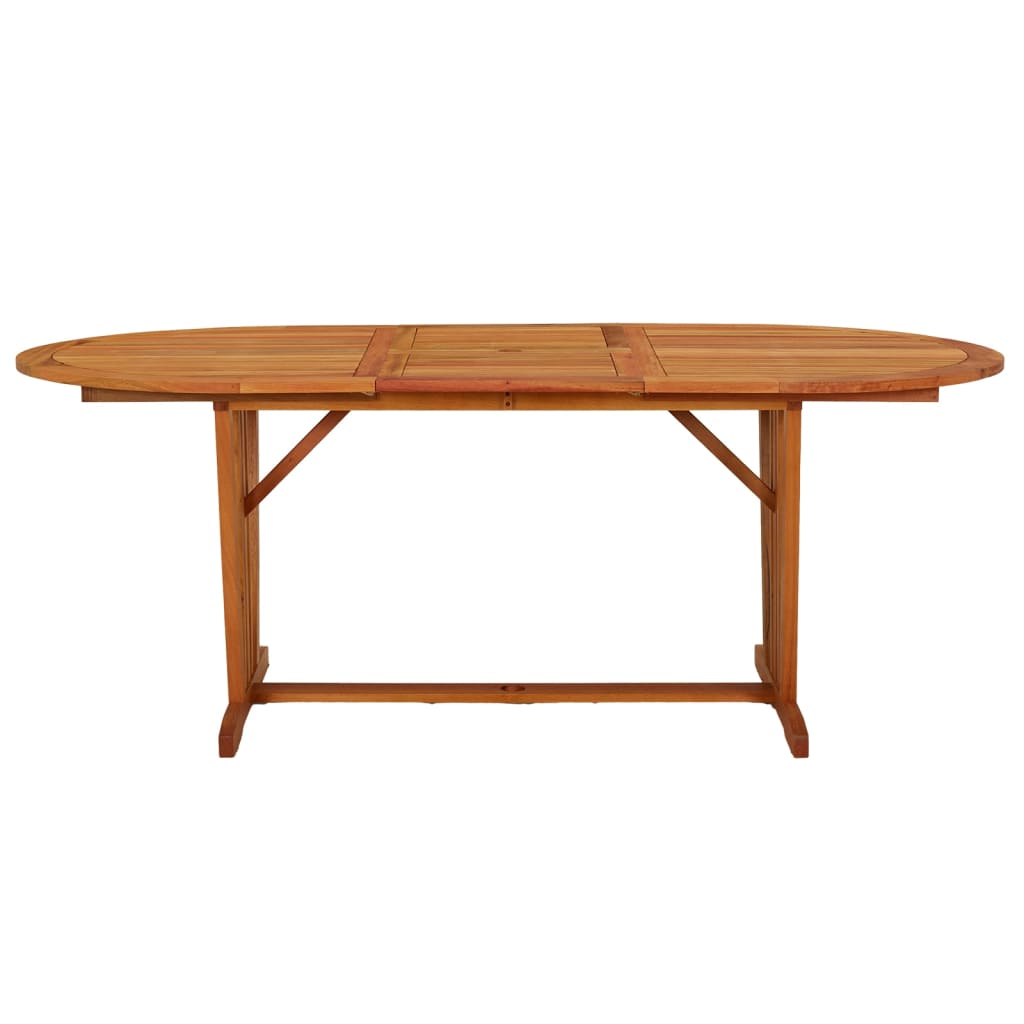 316072 vidaXL Garden Table 200x100x75 cm Solid Wood Eucalyptus