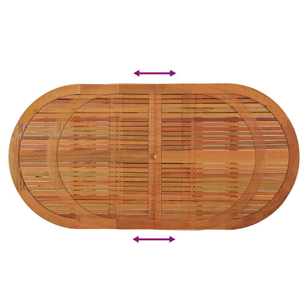 316072 vidaXL Garden Table 200x100x75 cm Solid Wood Eucalyptus