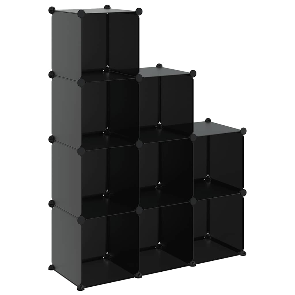 Storage Cube Organiser | Black | PP Plastic, Steel | Medium | Lightweight