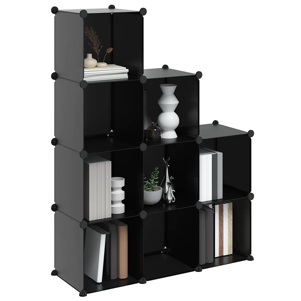 Storage Cube Organiser | Black | PP Plastic, Steel | Medium | Lightweight