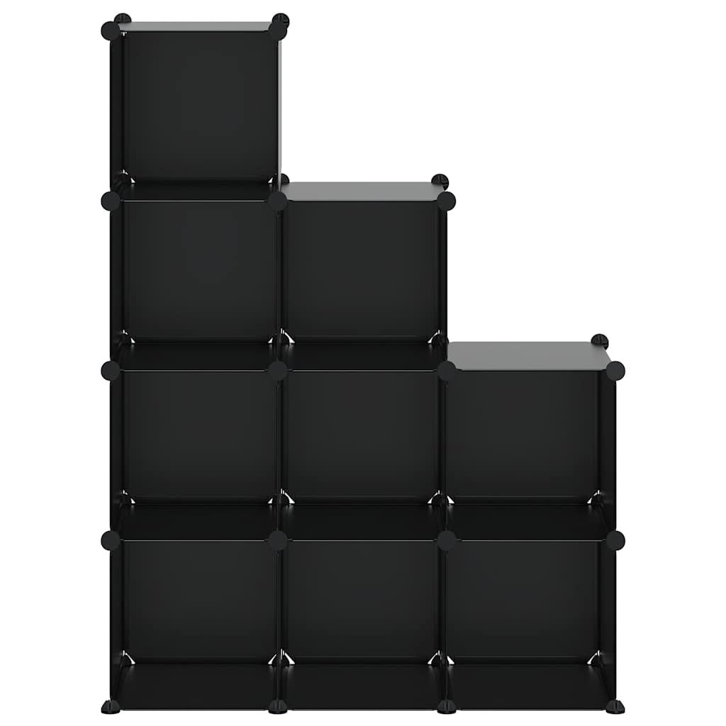 Storage Cube Organiser | Black | PP Plastic, Steel | Medium | Lightweight