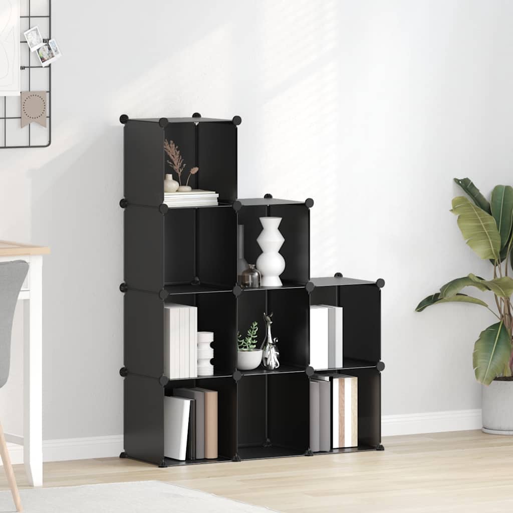 Storage Cube Organiser | Black | PP Plastic, Steel | Medium | Lightweight