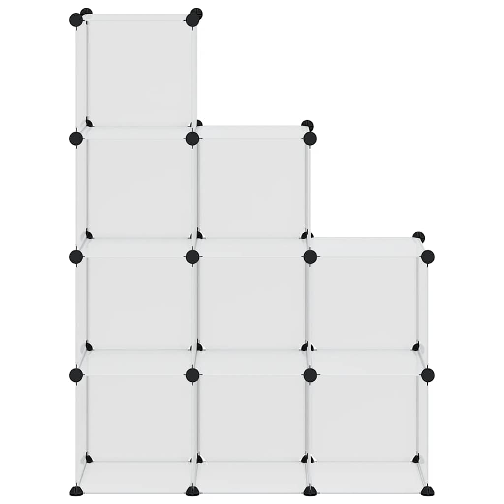 Storage Cube Organiser with 9 Cubes Transparent PP