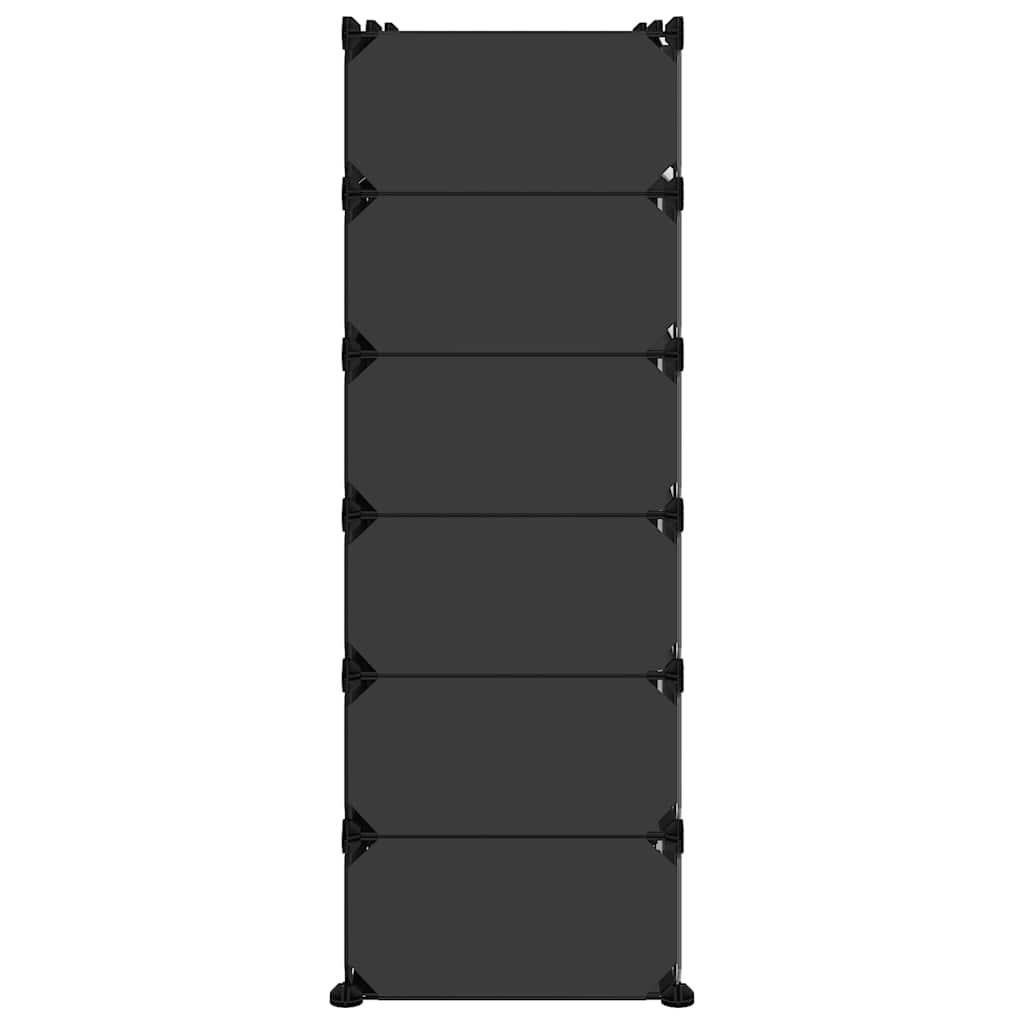 Shoe Rack | Black | Polypropylene, Steel | Large | Modular | Shoe Rack