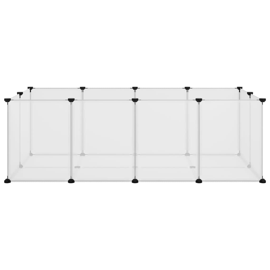 vidaXL Small Animal Cage Transparent 144x74x46.5 cm PP and Steel