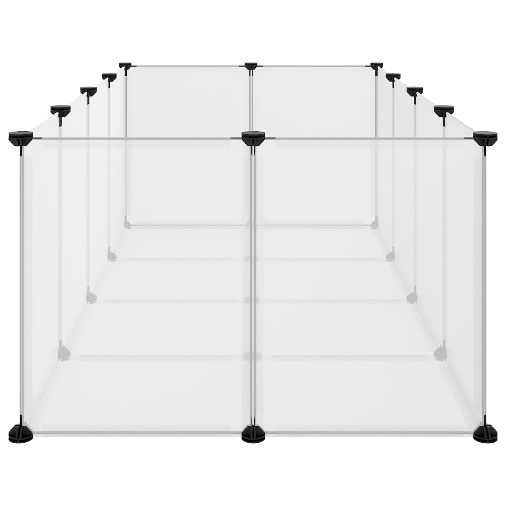 vidaXL Small Animal Cage Transparent 144x74x46.5 cm PP and Steel