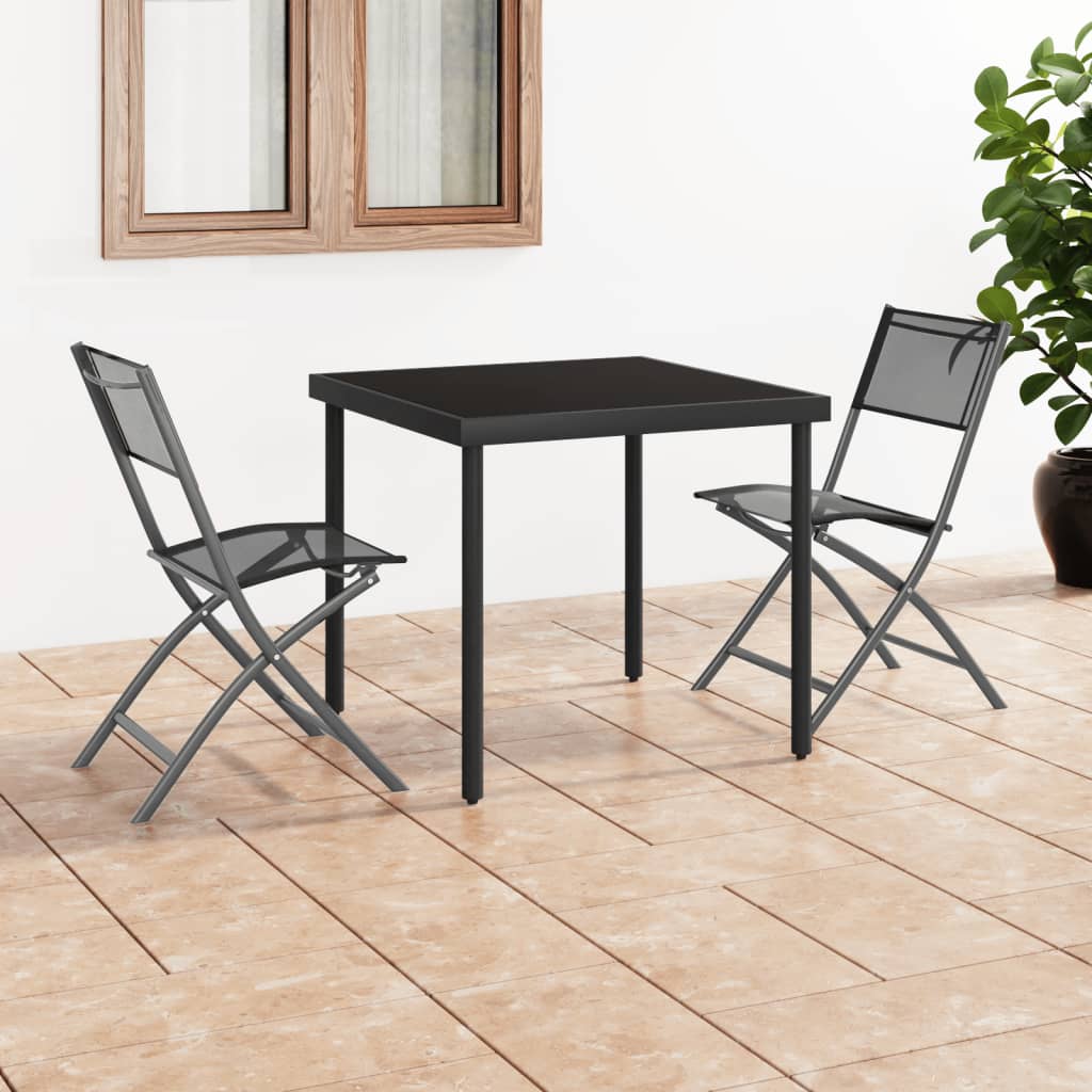 Folding Outdoor Chair | Set of 2 | Black