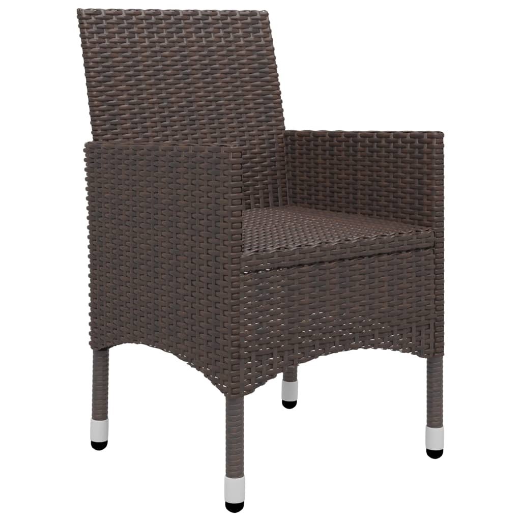 Garden Dining Set | Brown and Cream White