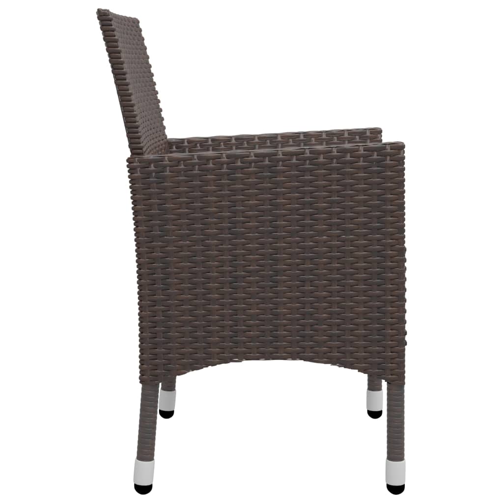 Garden Dining Set | Brown and Cream White