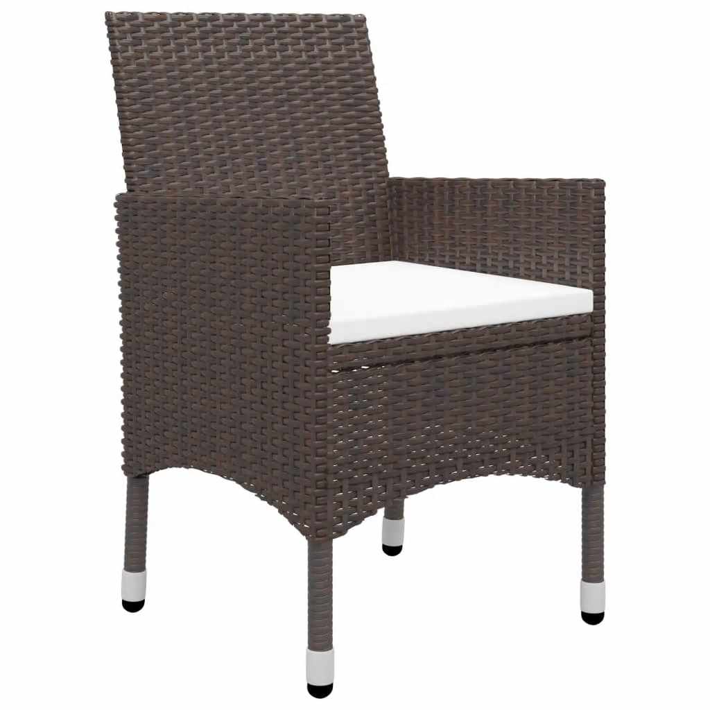 Garden Dining Set | Brown and Cream White
