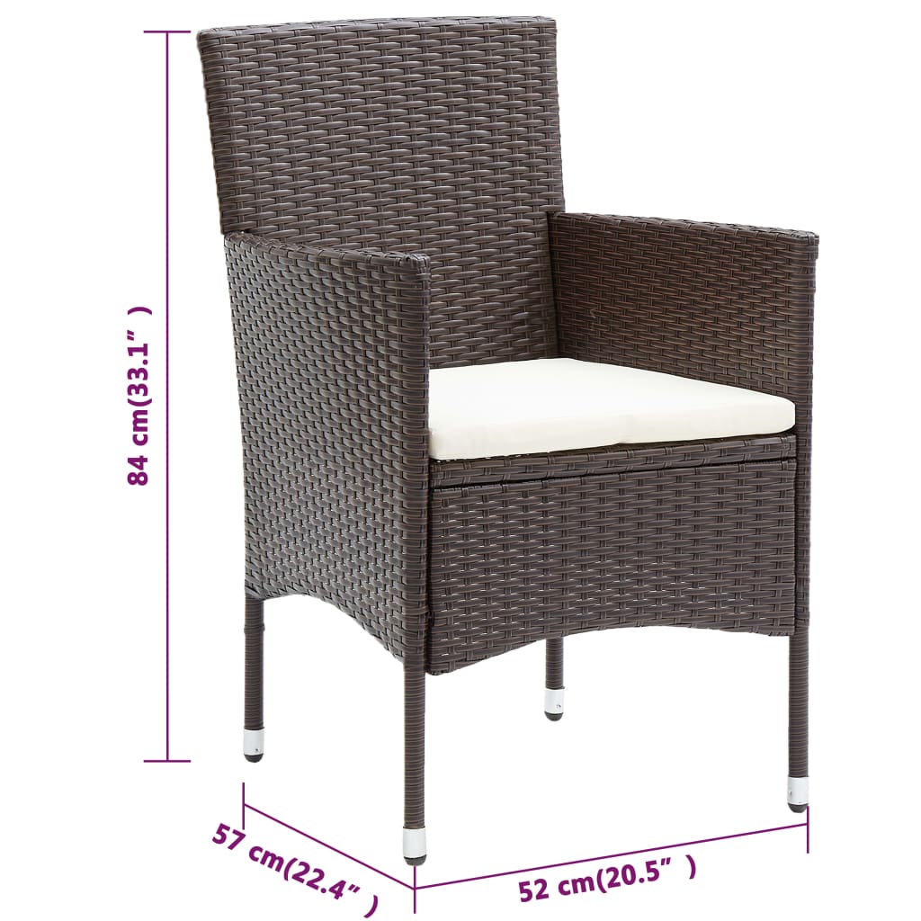 Garden Dining Set | Brown | Solid acacia wood | Large | Ergonomic