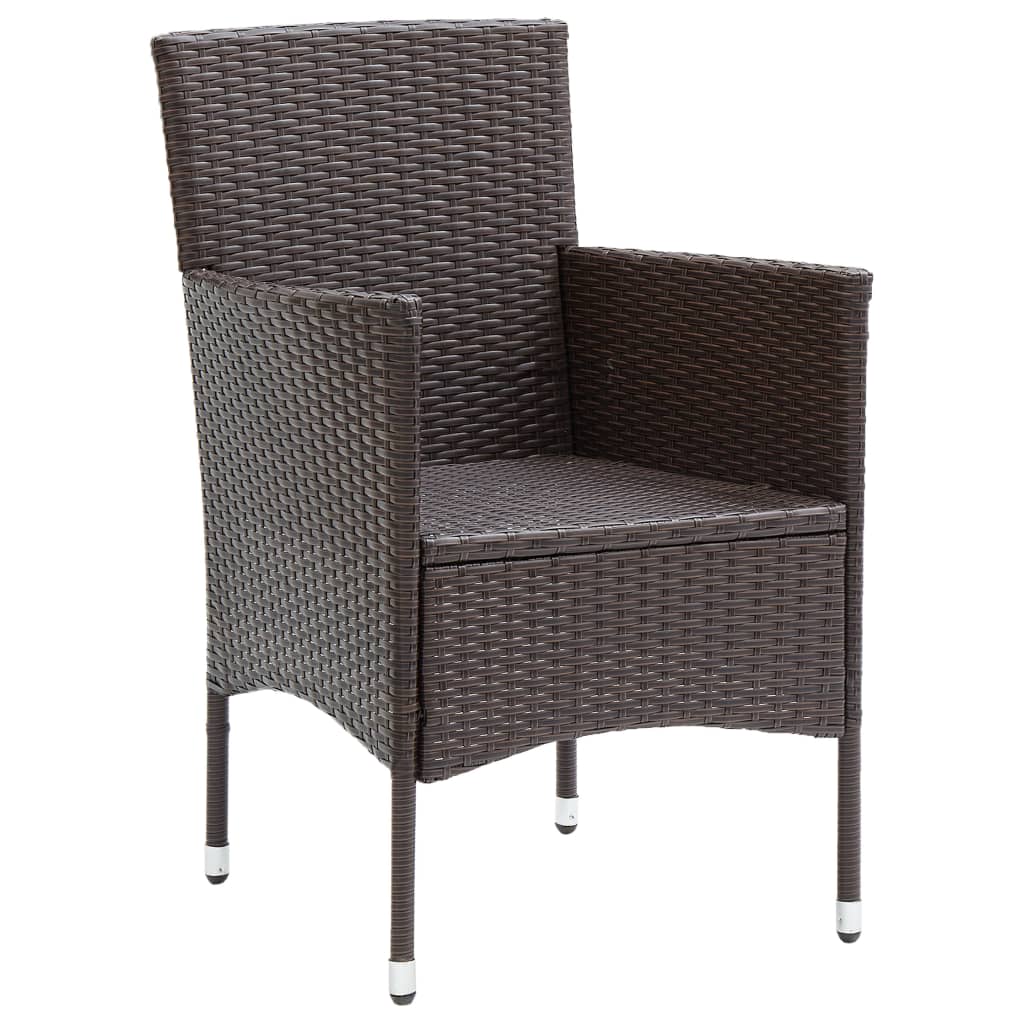 Garden Dining Set | Brown, Cream White