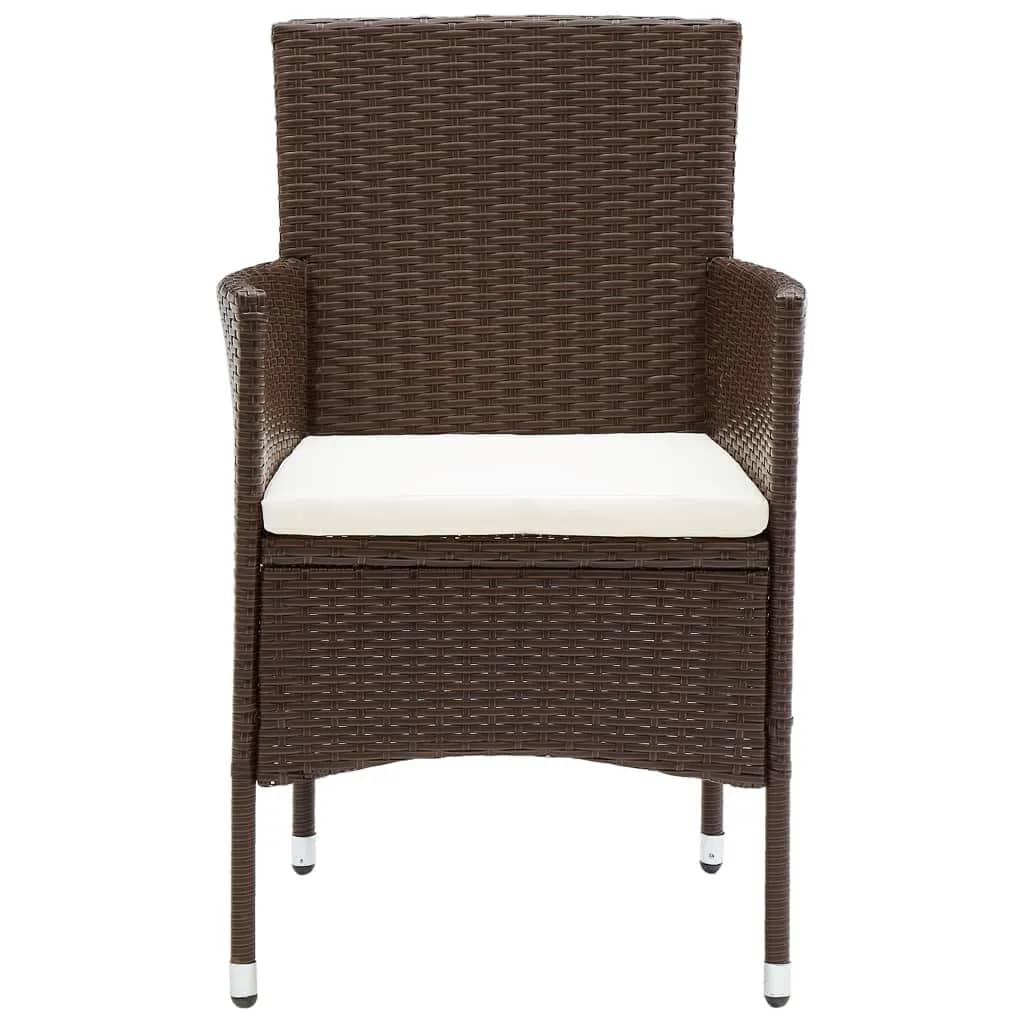 Garden Bistro Set | Brown | Poly rattan | Standard |  Removable Covers