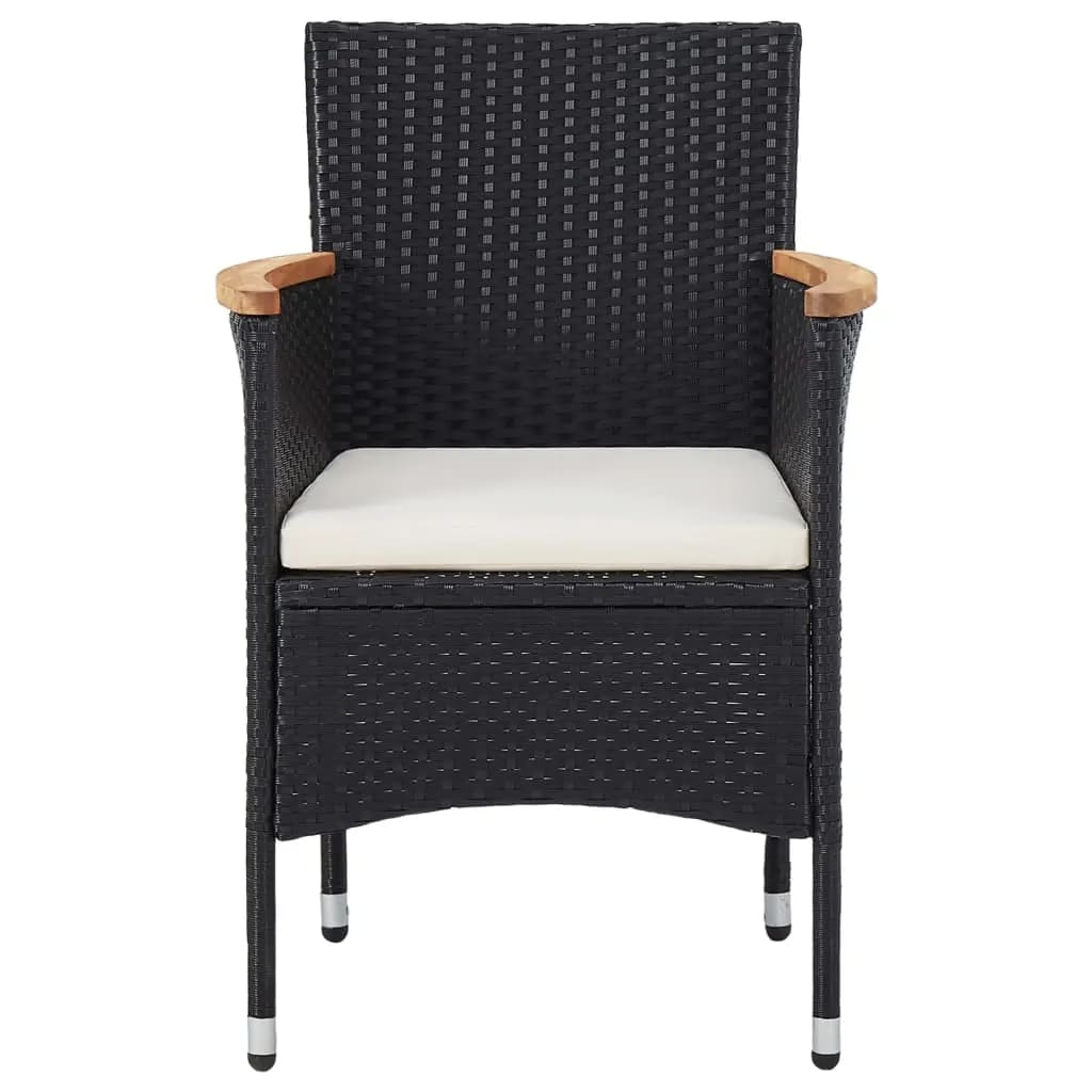 Garden Dining Set | Black, Cream White
