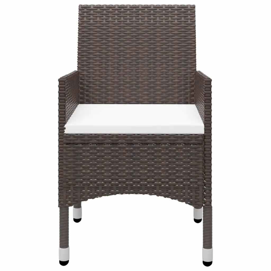 Garden Bistro Set | Brown | Poly rattan | Medium | Removable Covers