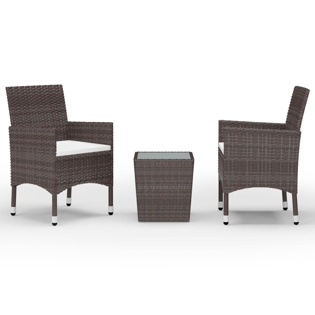 Garden Bistro Set | Brown, Cream White