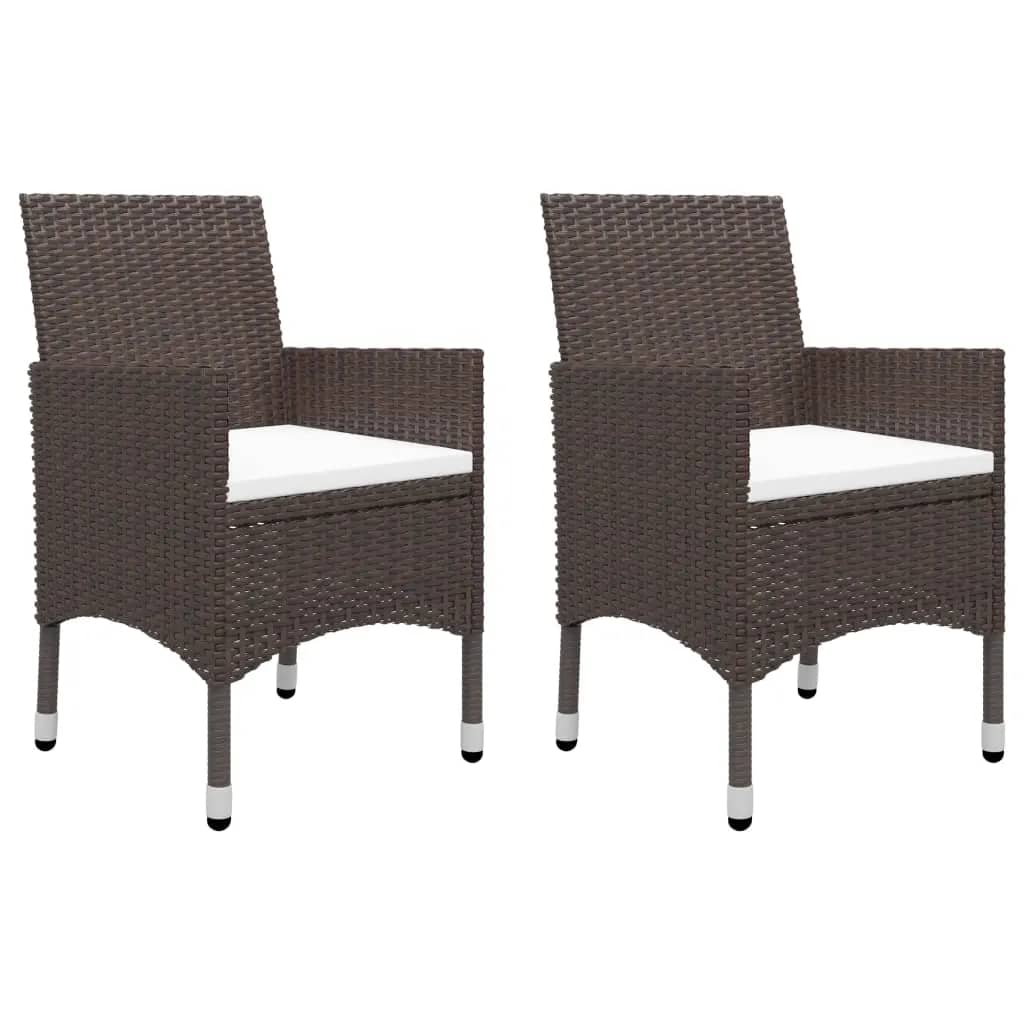 Garden Bistro Set | Brown, Cream White