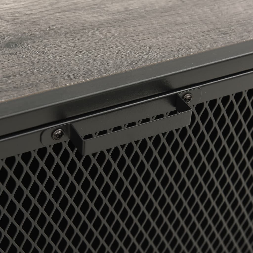 Storage Cabinet | Set of 2 | Grey | Metal, MDF | 72 x 36 x 82 cm