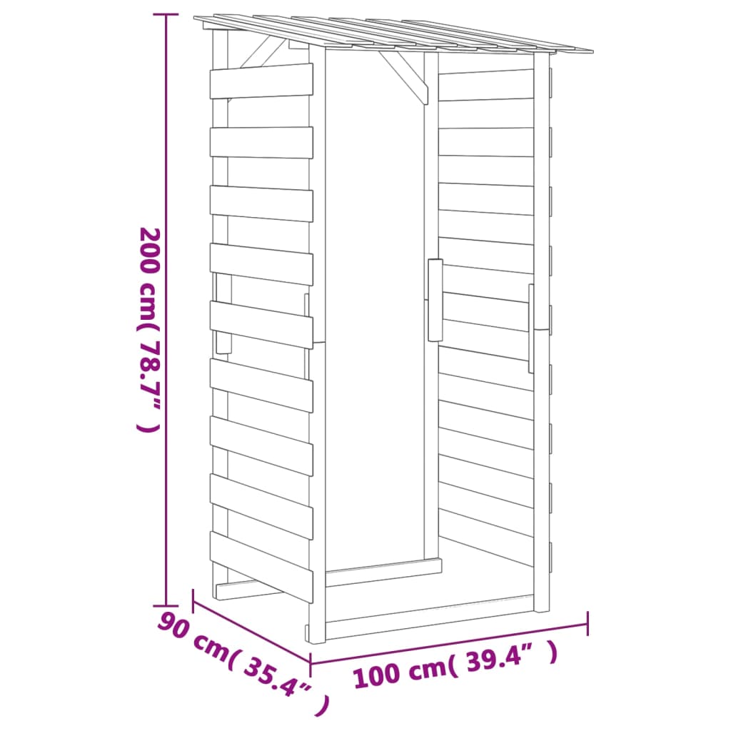 vidaXL Pergolas with Roofs 2 pcs 100x90x200 cm Impregnated Pinewood