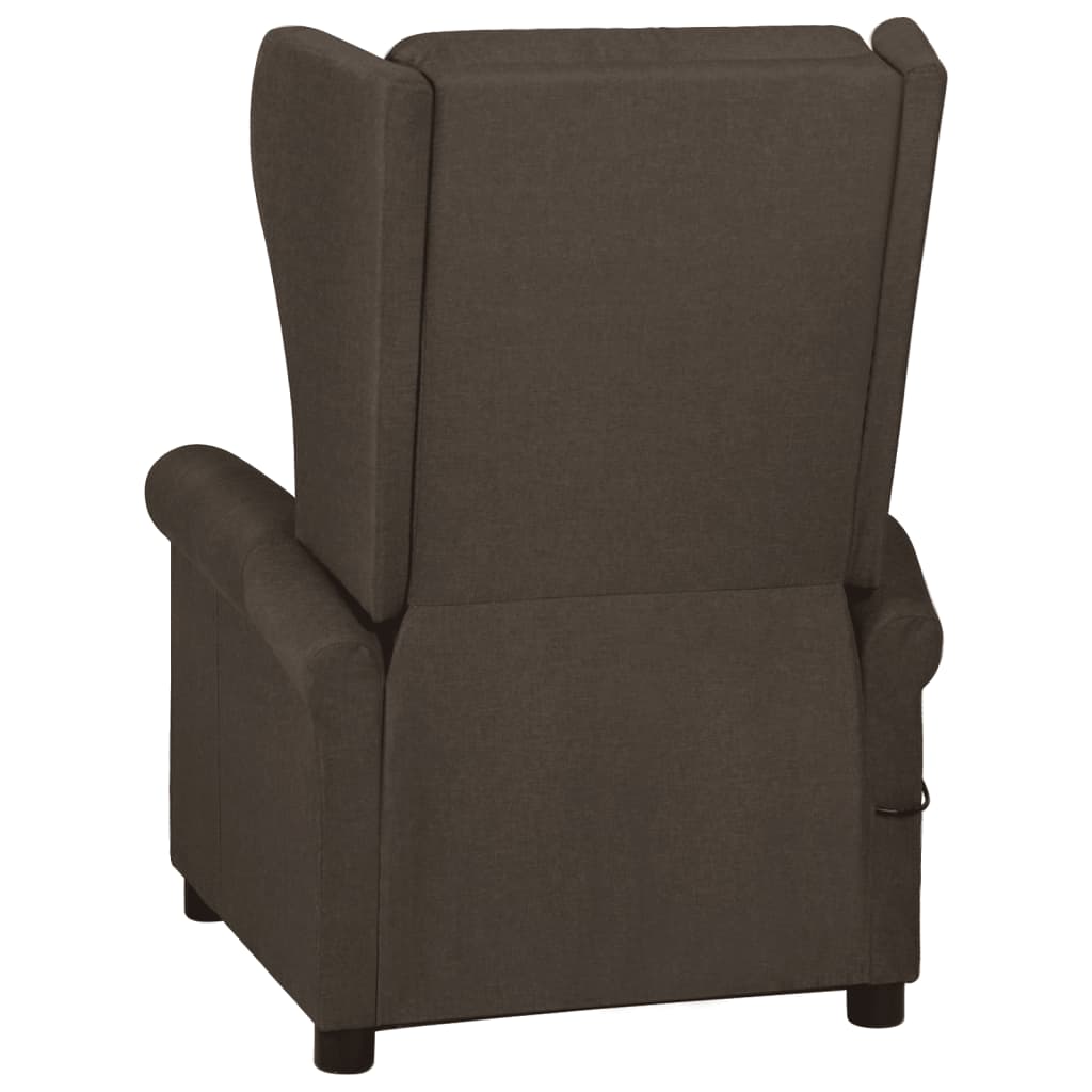 Recliner Chair Dark Brown Fabric