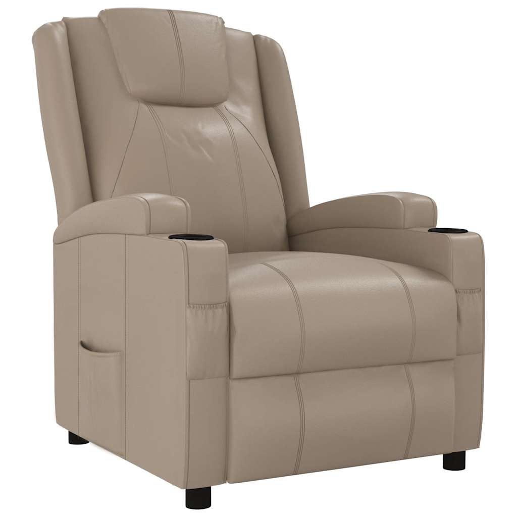 Recliner Chair Cappuccino Faux Leather