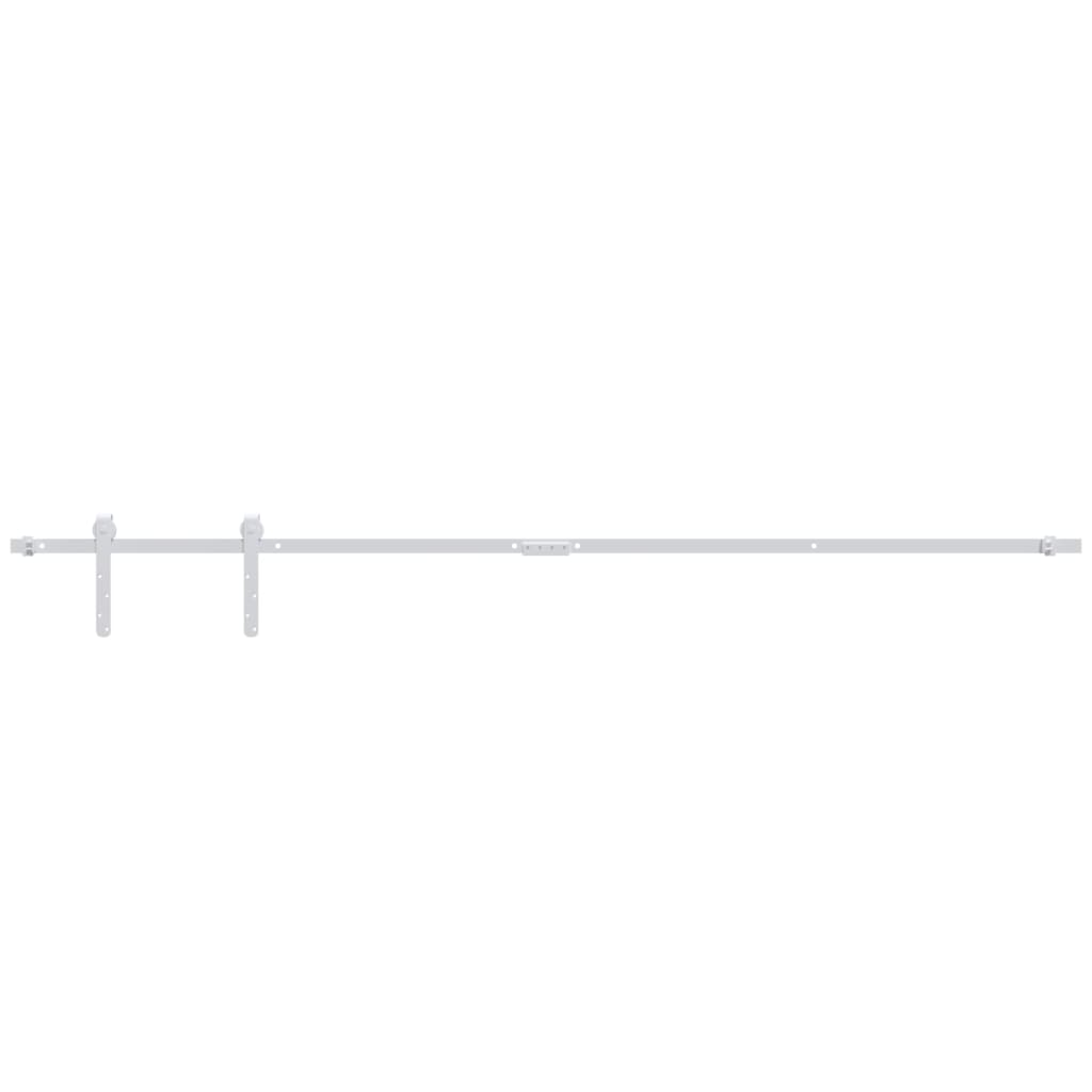 Mini Sliding Cabinet Door Kit Carbon Steel White 183 cm
