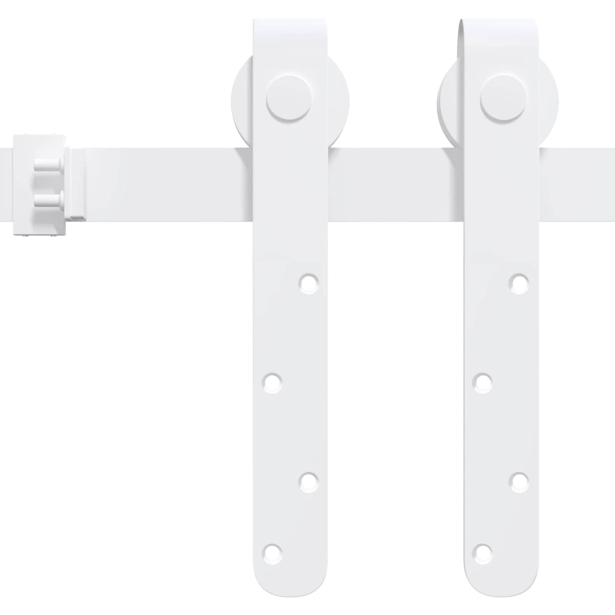 Mini Sliding Cabinet Door Kit Carbon Steel White 183 cm