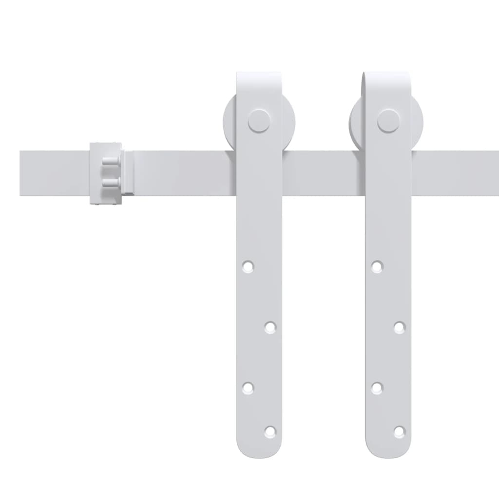 Mini Sliding Cabinet Door Kit Carbon Steel White 152 cm