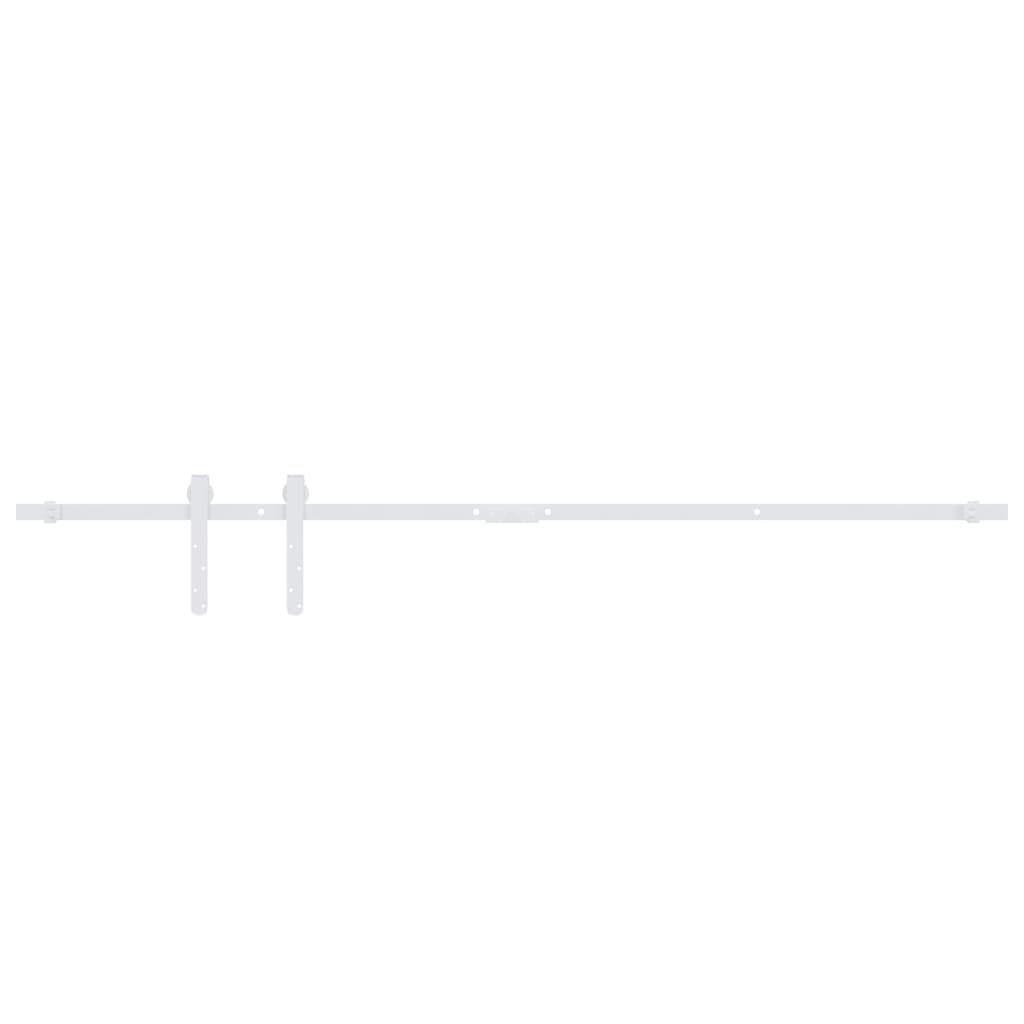 Mini Sliding Cabinet Door Kit Carbon Steel White 122 cm