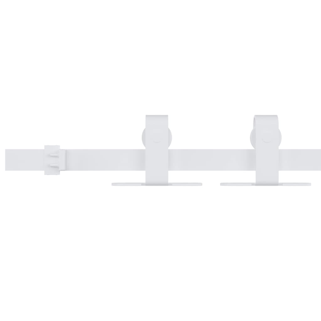 Mini Sliding Cabinet Door Kit Carbon Steel White 122 cm
