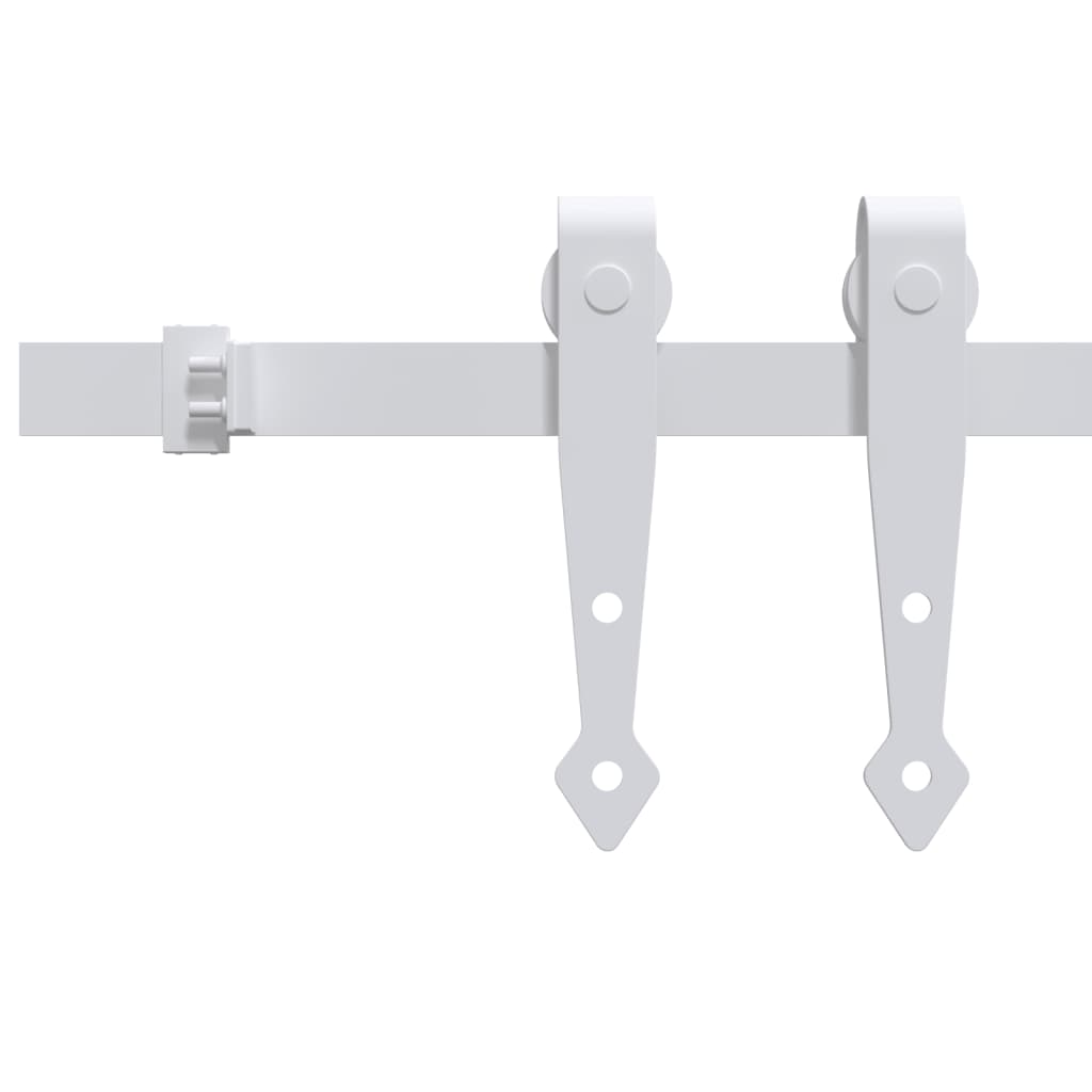 Mini Sliding Cabinet Door Kit Carbon Steel White 152 cm