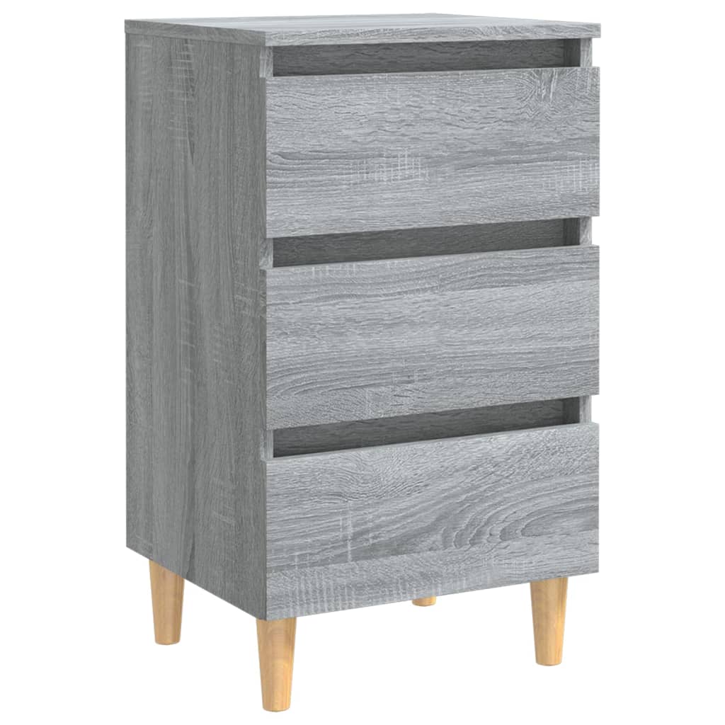 Bed Cabinet | Grey sonoma | Engineered wood | Bed Cabinet | Rectangular