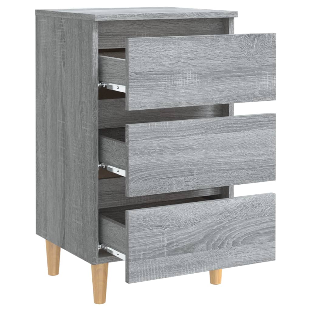 Bed Cabinet | Grey sonoma | Engineered wood | Bed Cabinet | Rectangular