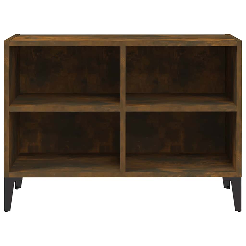 813149 vidaXL TV Cabinet with Metal Legs Smoked Oak 69,5x30x50 cm