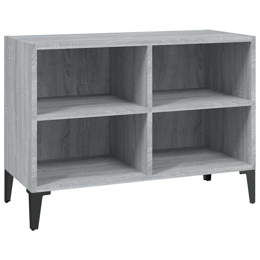 TV Cabinet with Metal Legs Grey Sonoma 69,5x30x50 cm