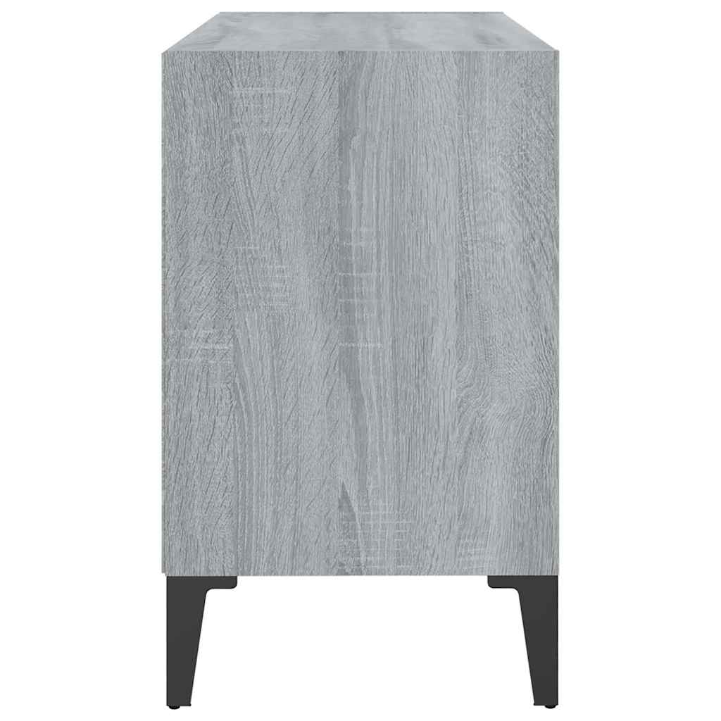 TV Cabinet with Metal Legs Grey Sonoma 69,5x30x50 cm