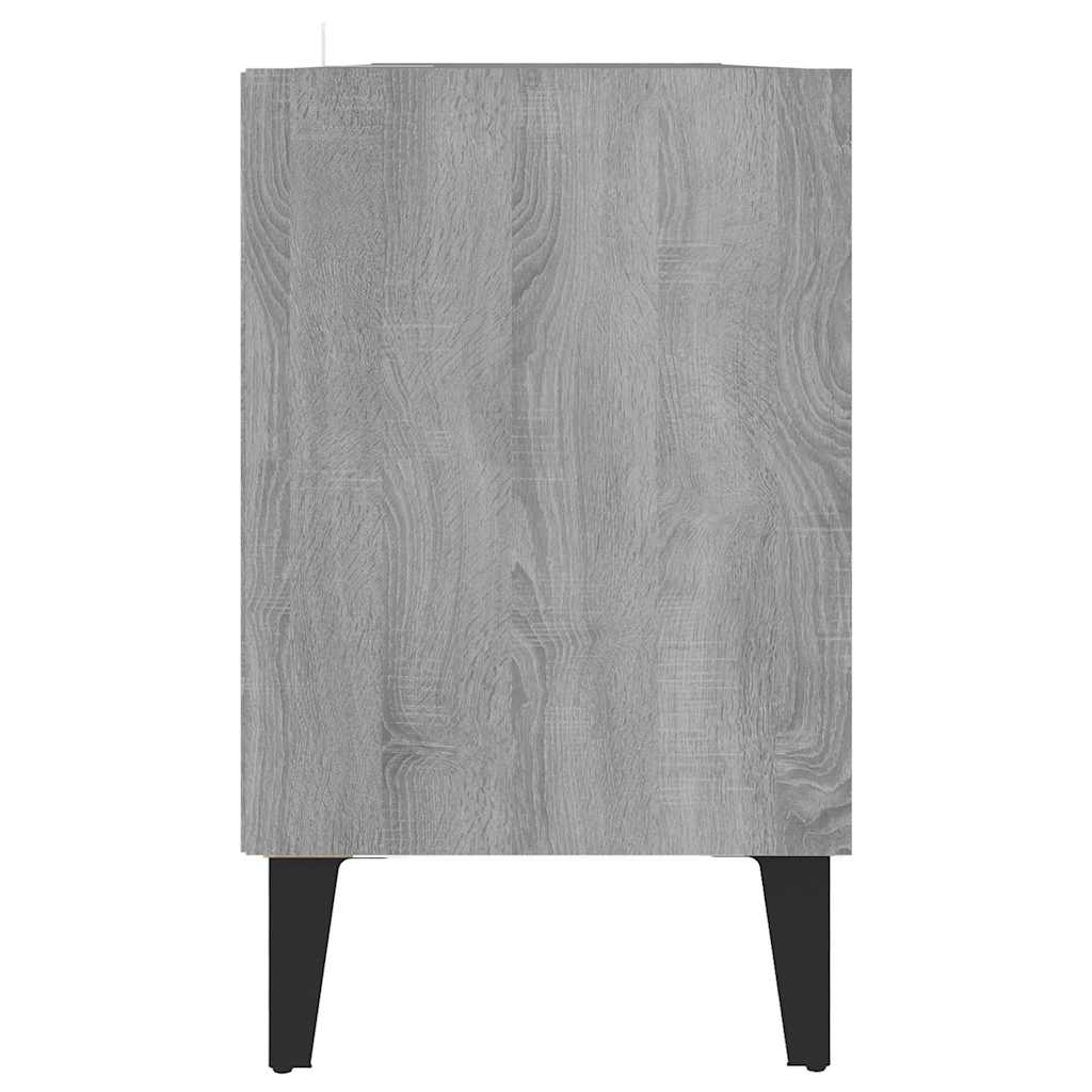 TV Cabinet with Metal Legs Grey Sonoma 103,5x30x50 cm