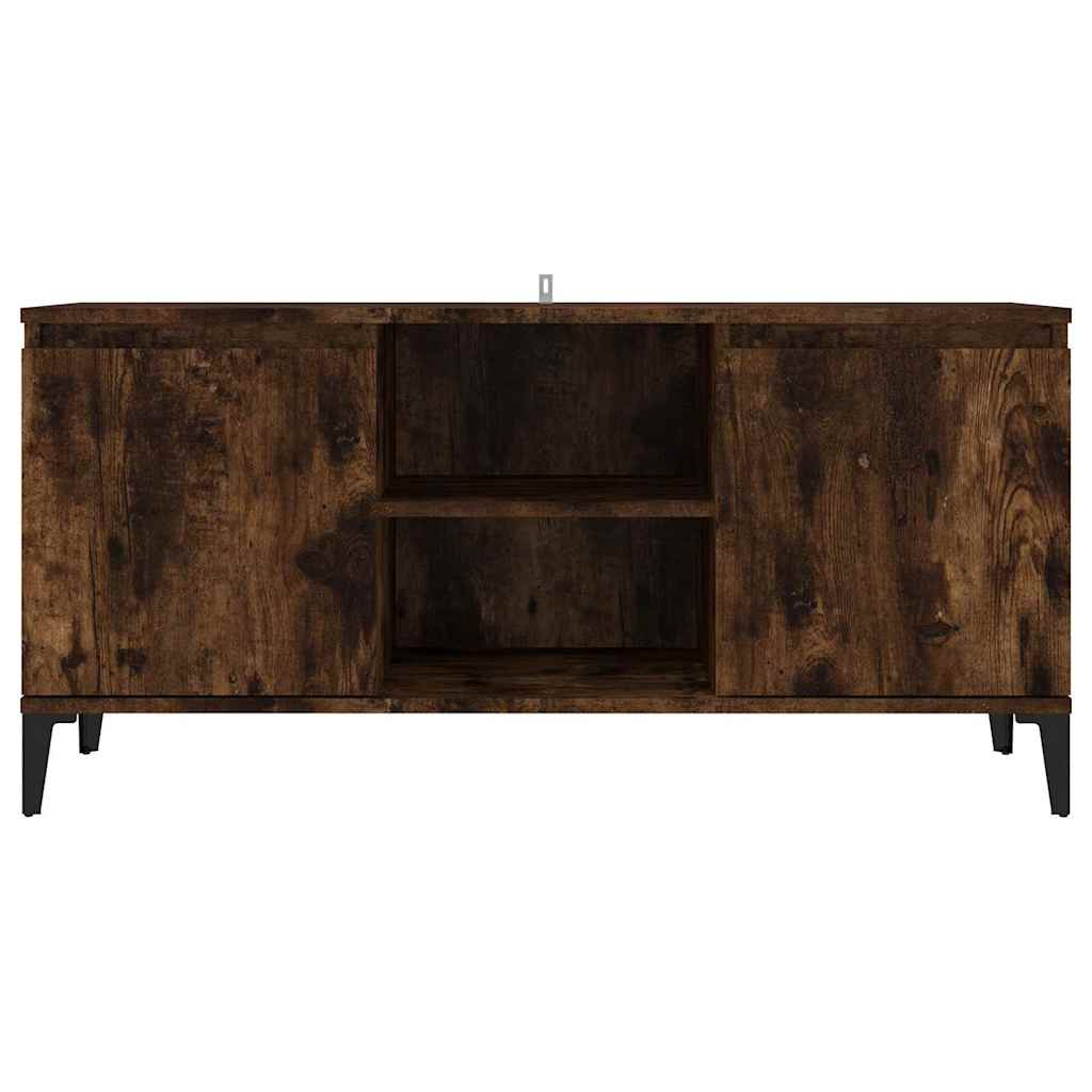 813161 vidaXL TV Cabinet with Metal Legs Smoked Oak 103,5x35x50 cm