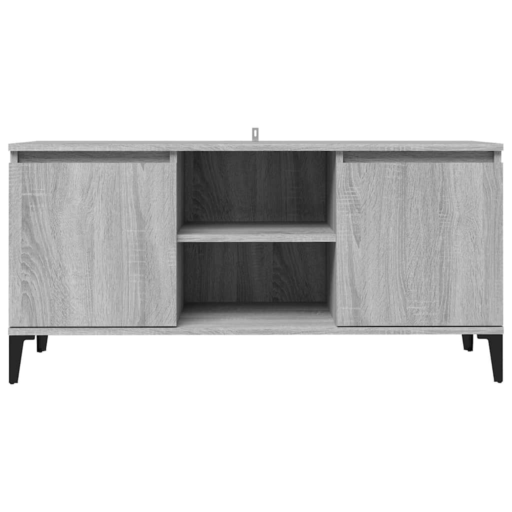 813162 vidaXL TV Cabinet with Metal Legs Grey Sonoma 103,5x35x50 cm