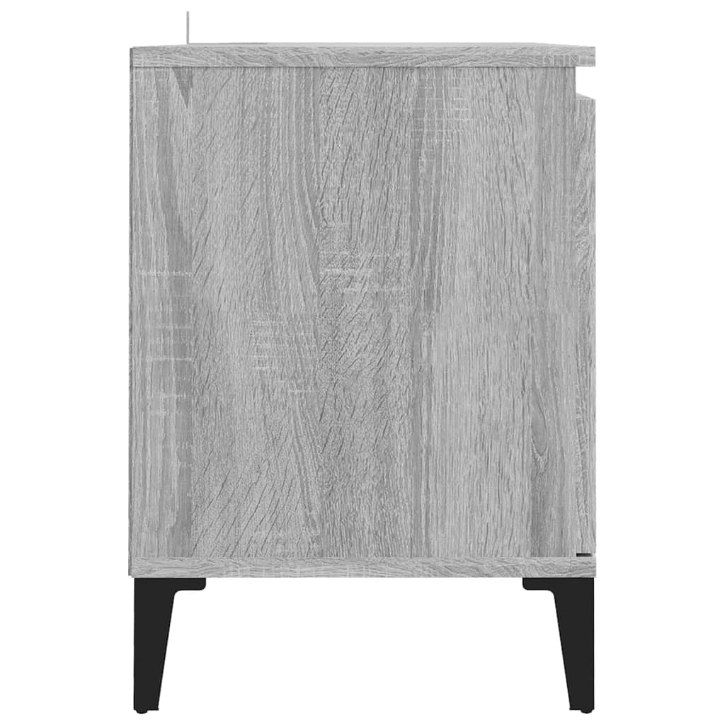 vidaXL TV Cabinet with Metal Legs Grey Sonoma 103.5x35x50 cm