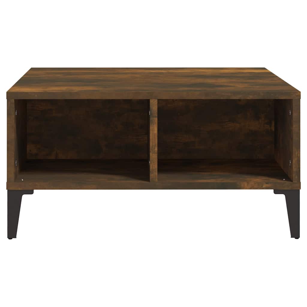 813167 vidaXL Coffee Table Smoked Oak 60x60x30 cm Engineered Wood
